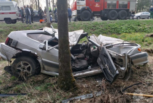 В Смоленской области отечественная легковушка съехала в кювет и опрокинулась