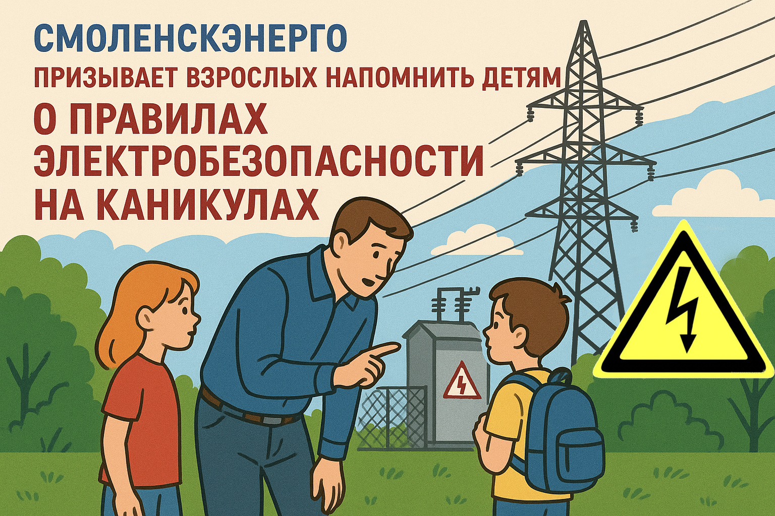 Смоленские энергетики призывают взрослых напомнить детям о правилах электробезопасности