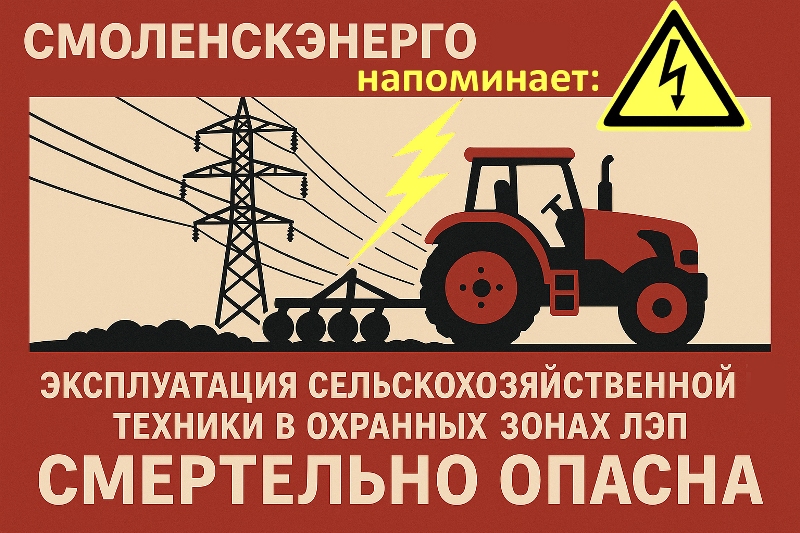 «Смоленскэнерго» предупреждает: выполнение работ вблизи линий электропередачи без согласования ОПАСНО