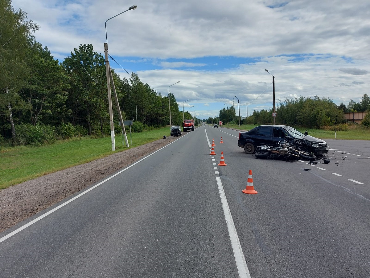 Стали известны подробности аварии в Рославльском округе с участием мотоциклиста