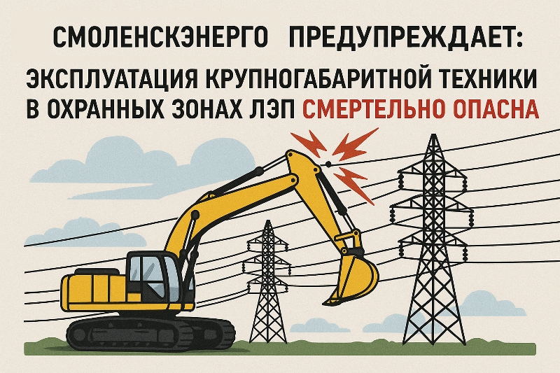 Смоленский филиал «Россети Центр» предупреждает о необходимости соблюдения правил работы автомобильного транспорта в охранных зонах линий электропередачи