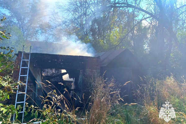 В Сафонове сгорели два гаража