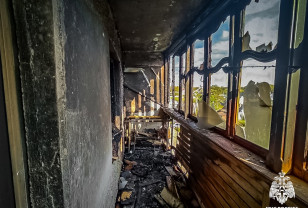 В Демидове произошёл пожар в пятиэтажном жилом доме