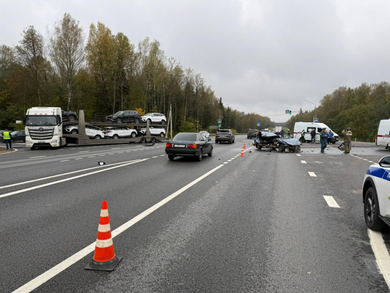 Госавтоинспекторы работают на месте массового ДТП в Смоленском округе