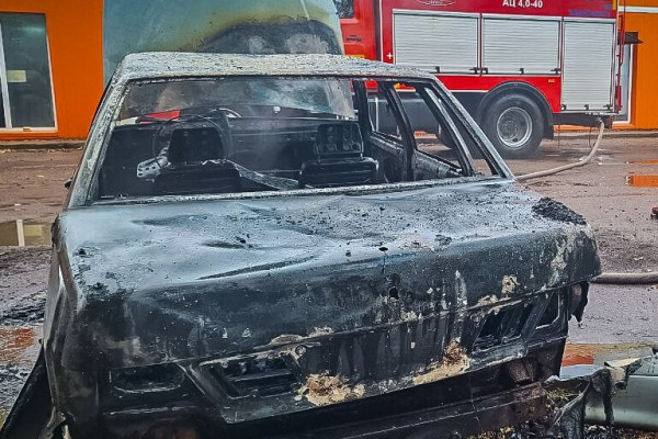 В Починке вспыхнул автомобиль