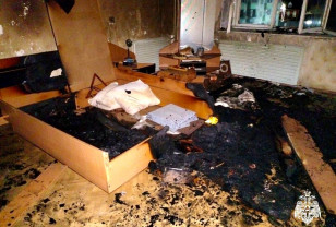 Ночной пожар в Гагарине