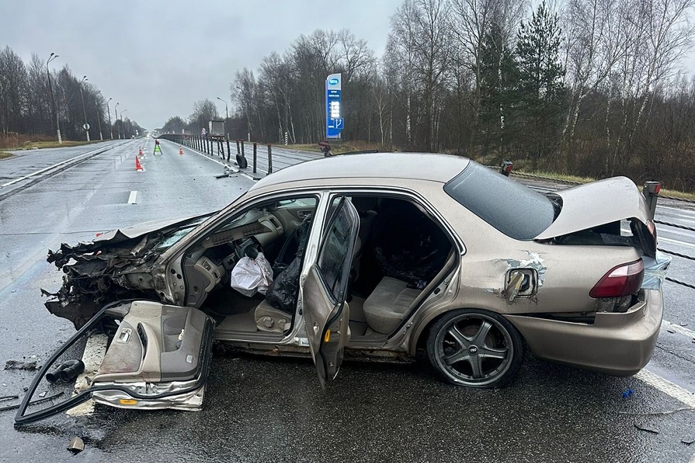 В Краснинском округе в результате ДТП пострадал водитель Honda