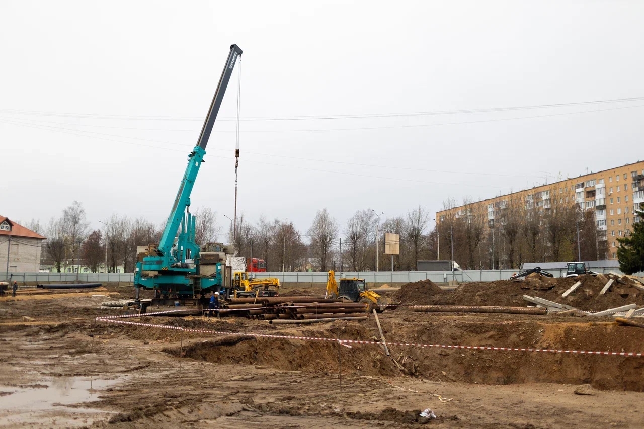В Смоленске строительство ФОК «Термолэнд Дельфин» перешло на новый этап