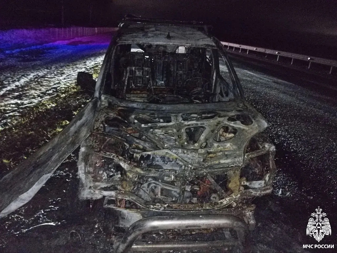 Стали известны подробности возгорания автомобиля на трассе М-1 в Гагаринском округе