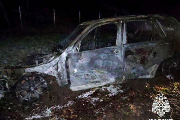 В Смоленском округе на ходу загорелась легковушка