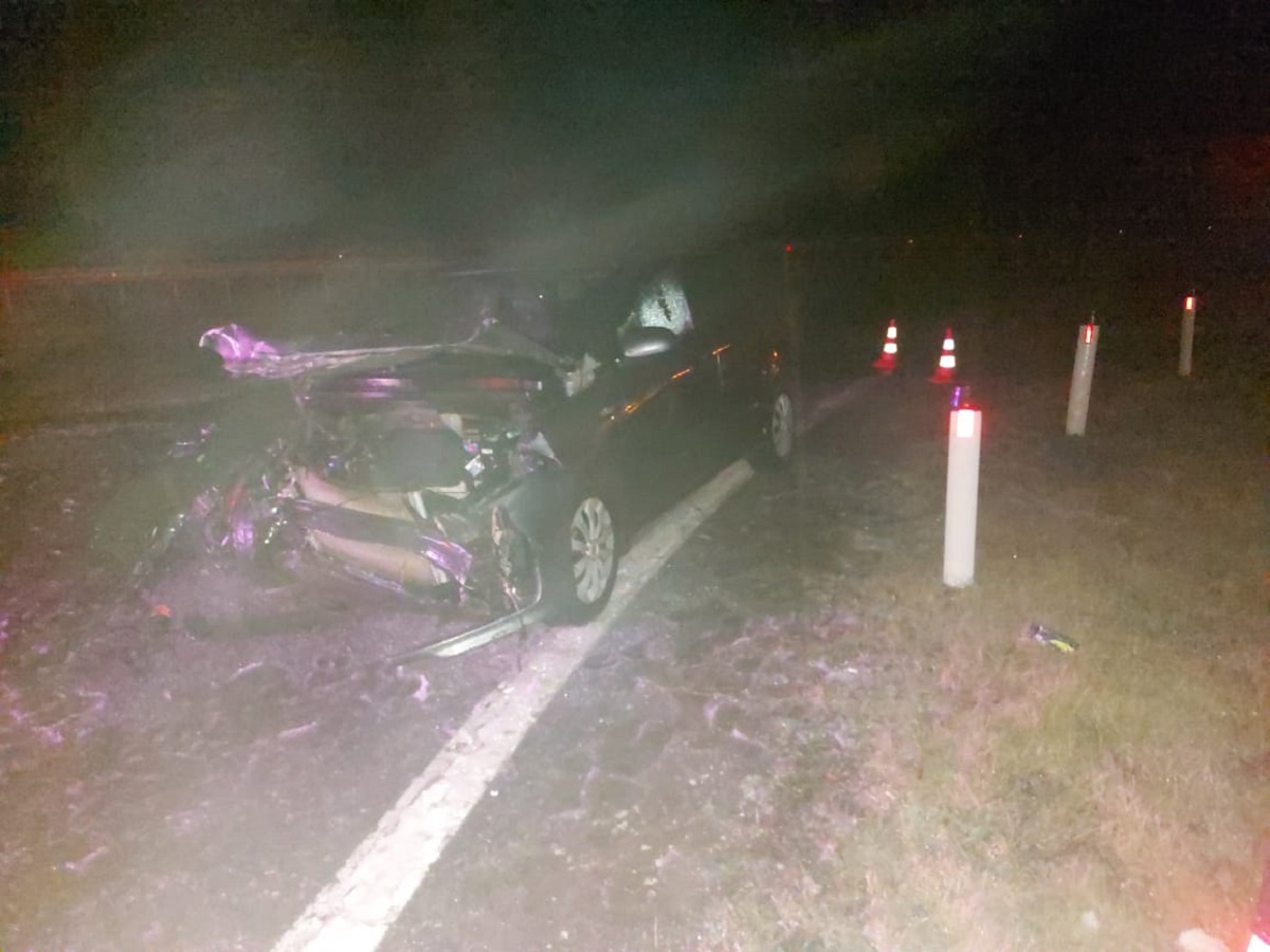 На автодороге в Смоленской области иномарка врезалась в ограждение