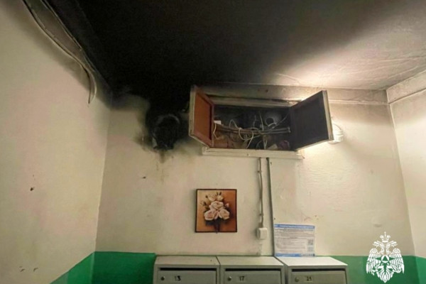 В Вязьме произошёл пожар из-за короткого замыкания 