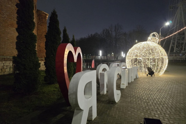 В «Лопатинском саду» Смоленска начали установку новогодних арт-объектов