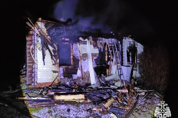 В Тёмкинском округе спасатели тушили пожар в дачном доме