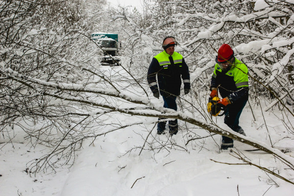 Энергетики «Смоленскэнерго» устраняют последствия сильного снегопада 