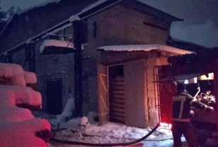 В Велиже горела действующая пилорама