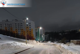 Смоленскавтодор провёл ночную уборку снега 