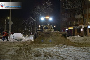 Ночью в Смоленске пройдёт масштабная уборка снега