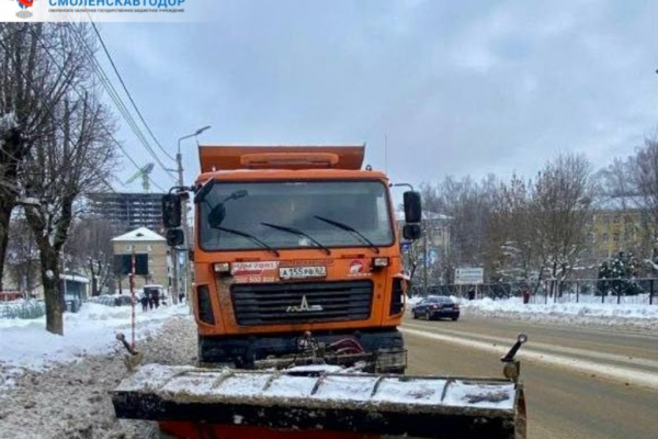 В Смоленске дорожные службы проводят дневную уборку улиц