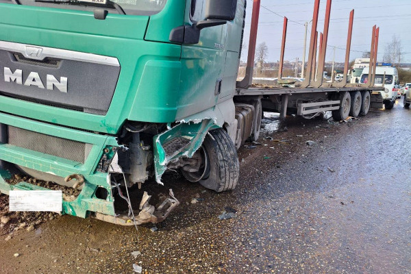 Есть пострадавшие. В Вязьме легковушка протаранила большегруз