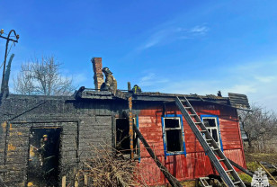 В Рославле пожарные спасли мужчину из горящего дома