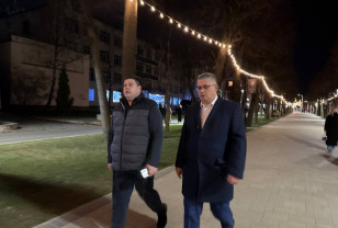 Александр Новиков проверил освещение в парках и скверах Смоленска