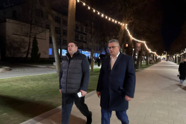Александр Новиков проверил освещение в парках и скверах Смоленска