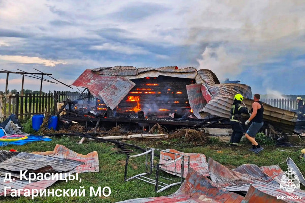 В Гагаринском округе молния ударила в частный дом
