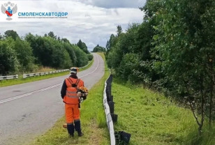 Вдоль автомобильных дорог Смоленской области продолжается покос травы