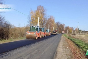 В Руднянском округе Смоленской области ремонтируют автодорогу