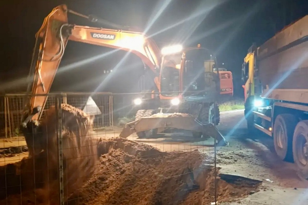 В Смоленске заменили участок трубопровода на Соборной горе