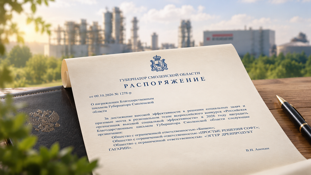 ЭГГЕР в Гагарине получил благодарность губернатора
