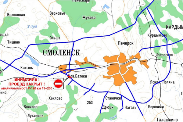 В Смоленской области закроют движение через реку Днепр